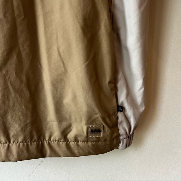 IZOD XFG Men’s Taupe Golf Jacket Size Small Colorblock Half Zip Windbreaker - Picture 6 of 10
